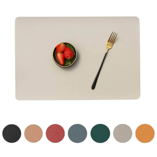 Faux Leather Placemats | Grey | Set of 4