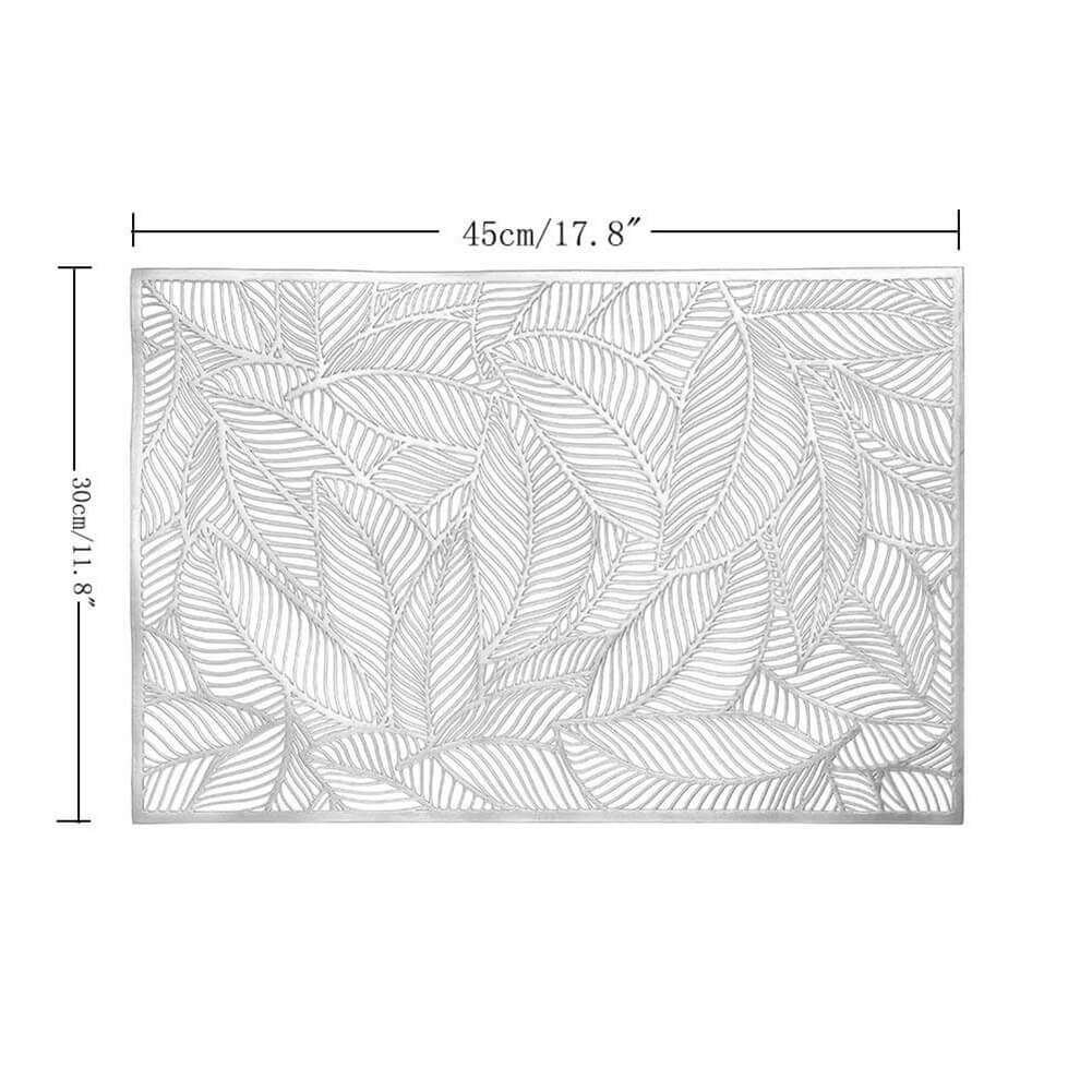 PVC Placemats and Coaster Set | Washable & Stain-Resistant | Available in Gold or Silver