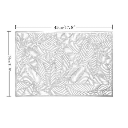 PVC Placemats and Coaster Set | Washable & Stain-Resistant | Available in Gold or Silver