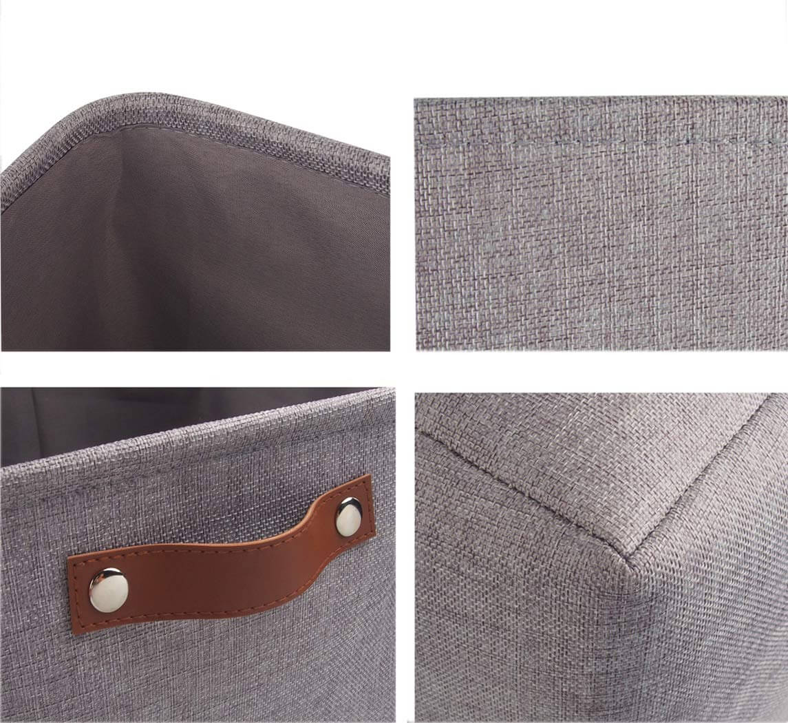 Extra Large Storage Boxes | Durable Canvas | Set of 3 | Grey
