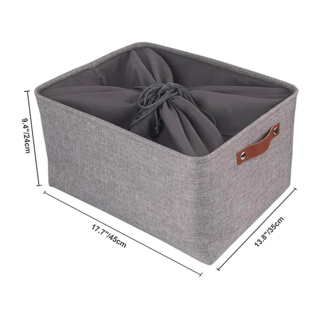 Extra Large Storage Boxes | Durable Canvas | Set of 3 | Grey