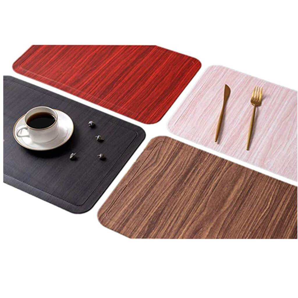 Table Mats | Leather | Washable & Non-Slip | Set of 4