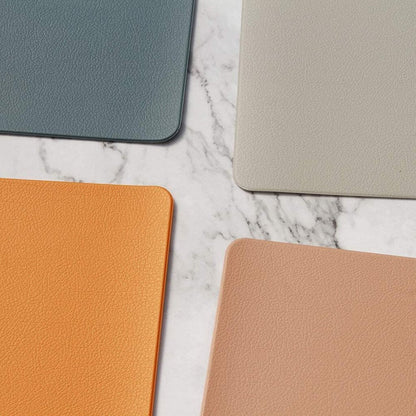 Table Mats | Faux Leather | Set of 2 - Blue