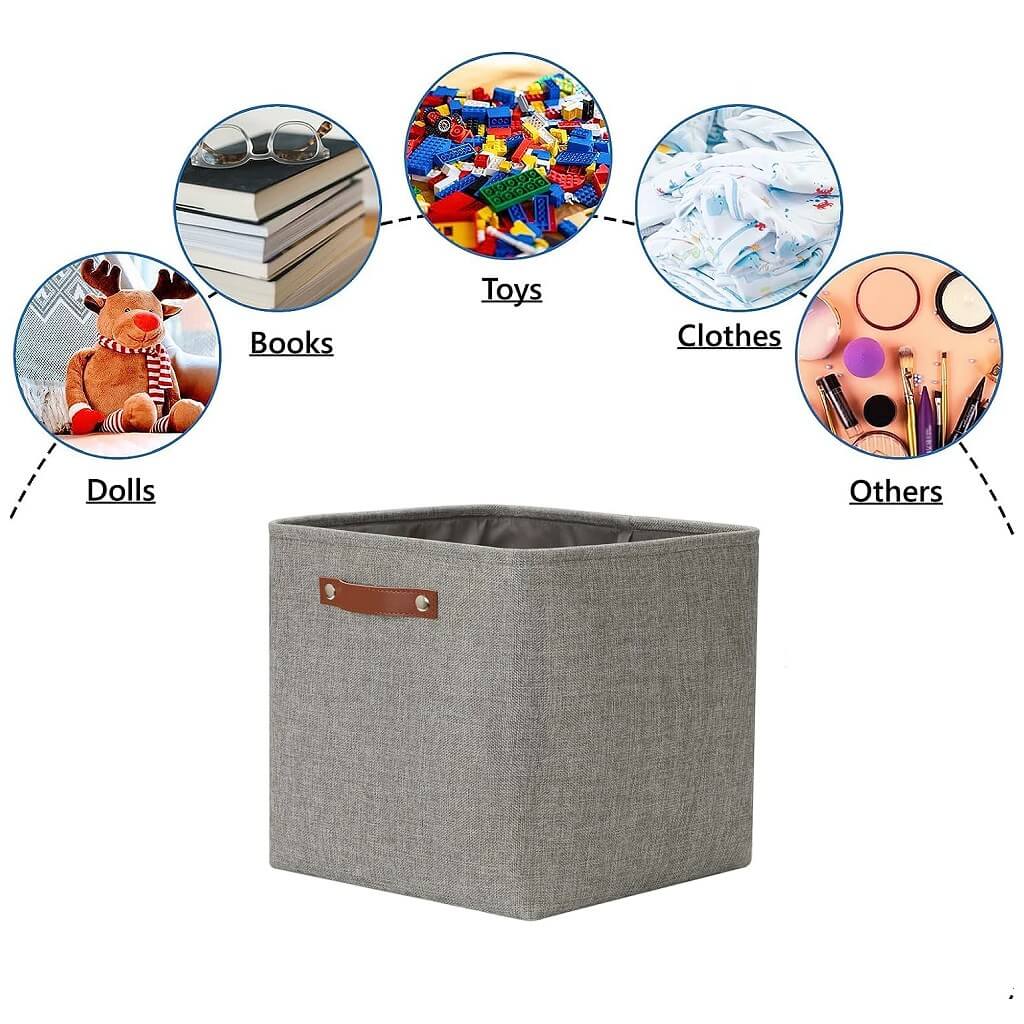 Canvas Storage Cube Box | High-Quality Fabric | 3 Pack