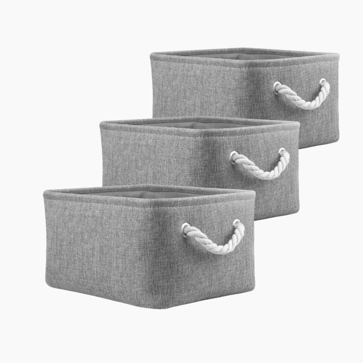 Open Storage Baskets | Premium Three-Layer Material | 3 Pack
