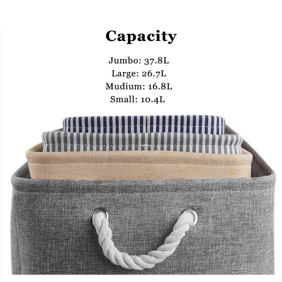 Open Storage Baskets | Premium Three-Layer Material | 3 Pack