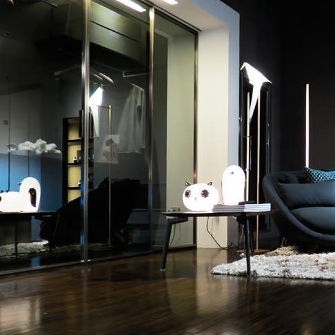 Animal Table Lamp | Frosted Glass & Gold Accents | Owl, Rabbit & Penguin Characters