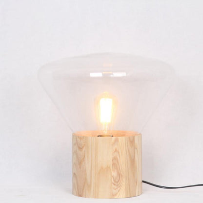 Bois Table Lamp | Wooden & Glass | Clear, Smoke Gray, Amber