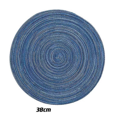 Round Ramie Place Mat Set | Eco-Friendly Cotton Blend | Set of 6