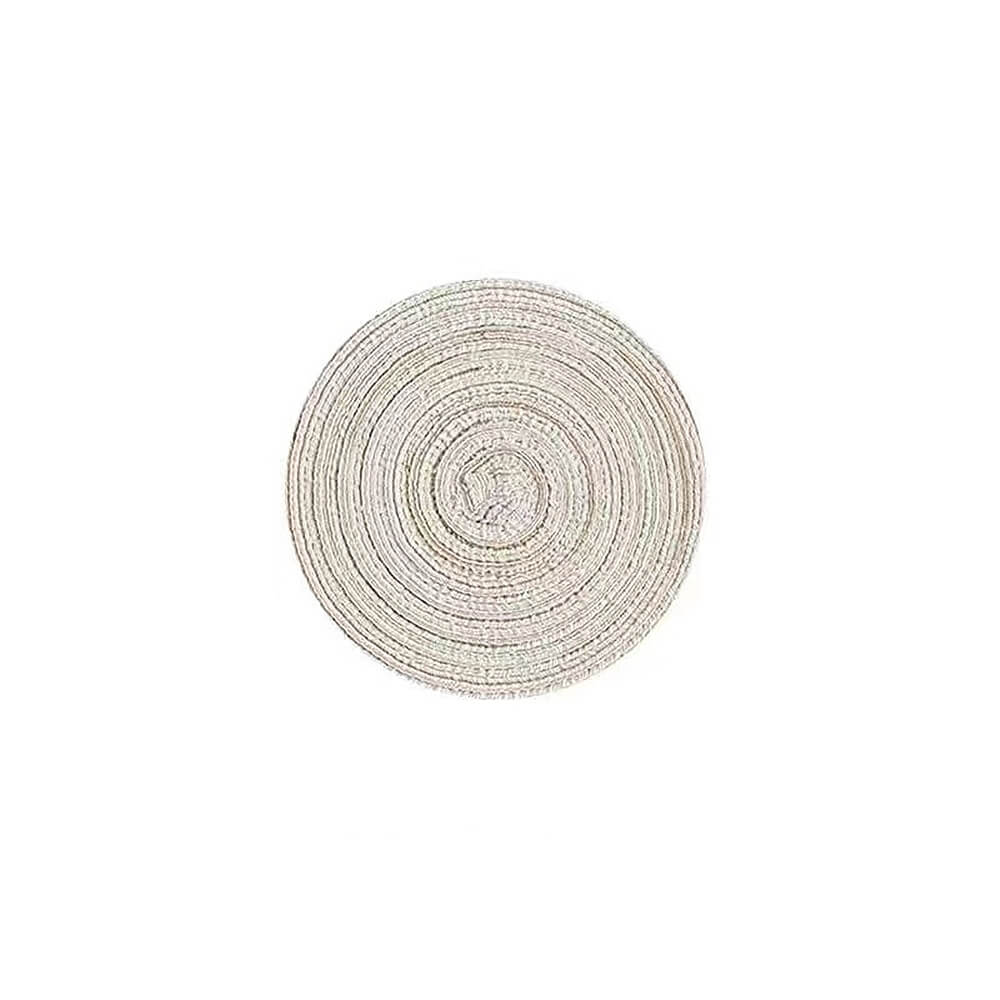 Round Ramie Place Mat Set | Eco-Friendly Cotton Blend | Set of 6