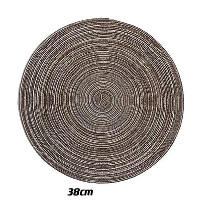 Round Ramie Place Mat Set | Eco-Friendly Cotton Blend | Set of 6