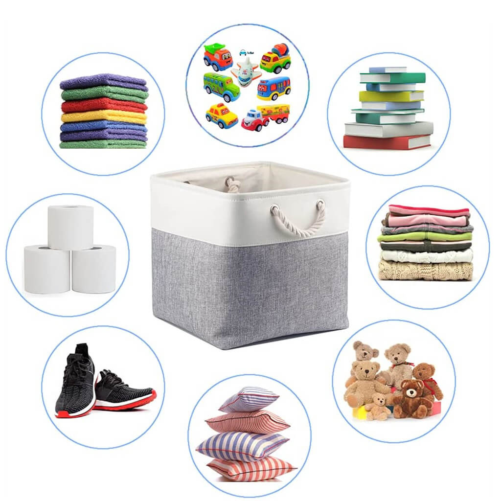 Fabric Storage Baskets | Set of 3 | 30cm Cube