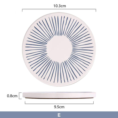Ceramic Coasters Set | Non-Slip & Absorbent | Set of 6