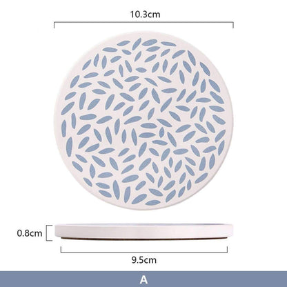 Ceramic Coasters Set | Non-Slip & Absorbent | Set of 6