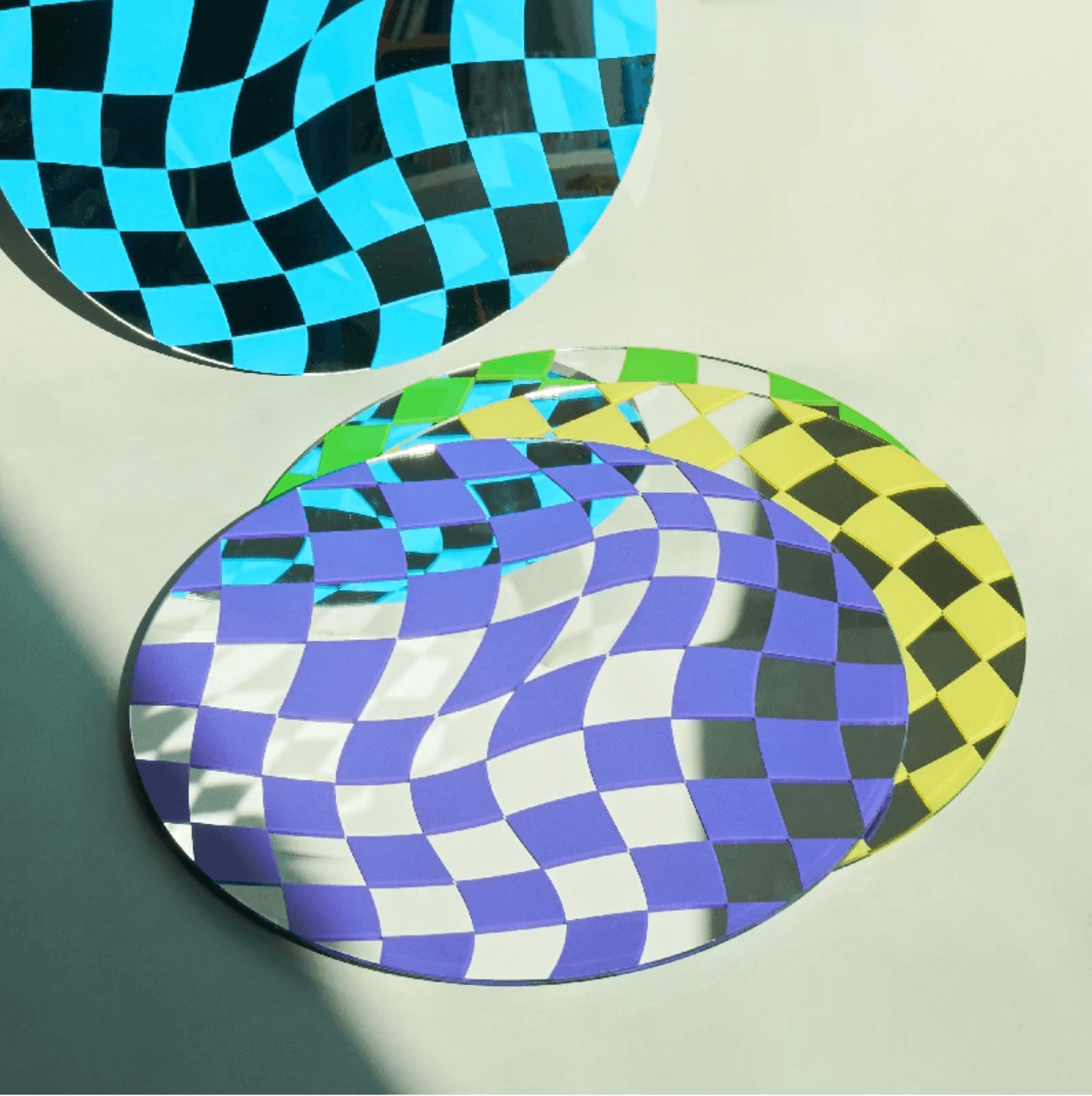 Acrylic Tray | Mirror Grid | 30cm