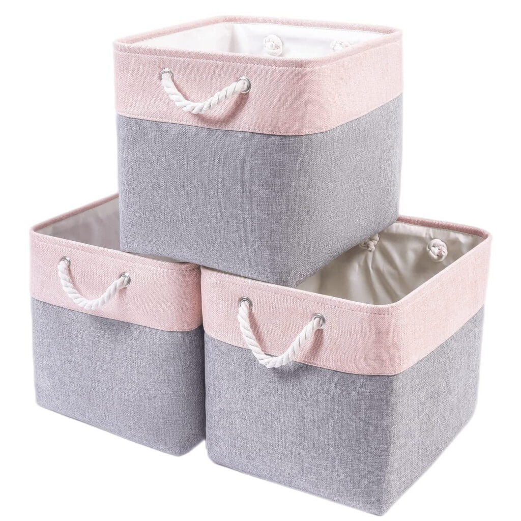 Storage Boxes | Canvas & EVA | Large 41.6L, 13"x15"x13"