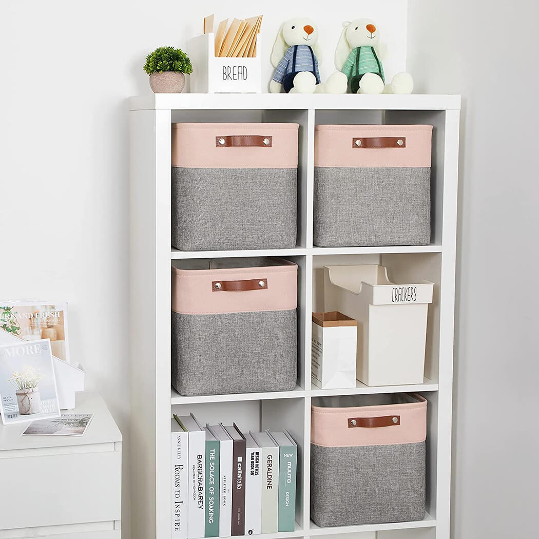 Storage Boxes | Canvas & EVA | Large 41.6L, 13"x15"x13"