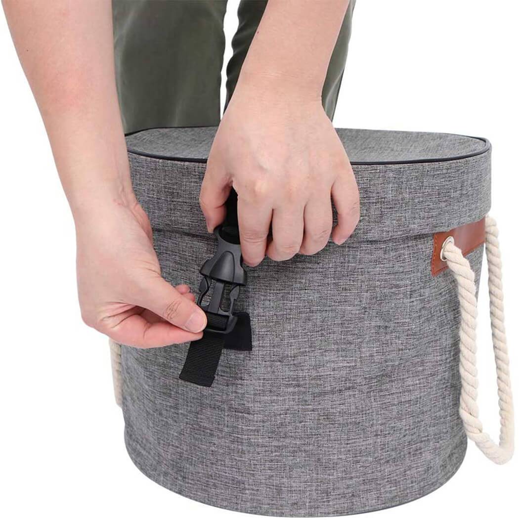 Portable Play Mat & Toy Storage Basket | Durable Fabric with Soft Handles | 30 cm Diameter