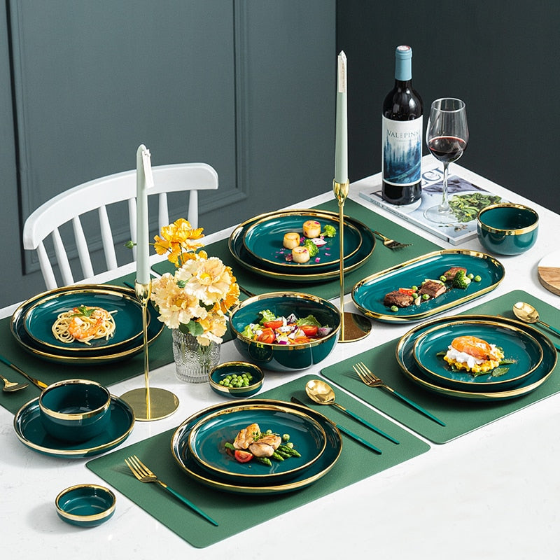 Verde Emerald Green Luxury Dinnerware Set