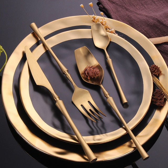 Venice Gold Cutlery Set | 18/10 Stainless Steel | 24 Pieces