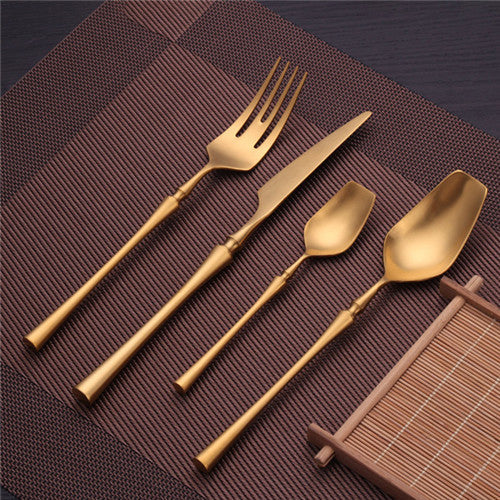 Venice Gold Cutlery Set | 18/10 Stainless Steel | 24 Pieces