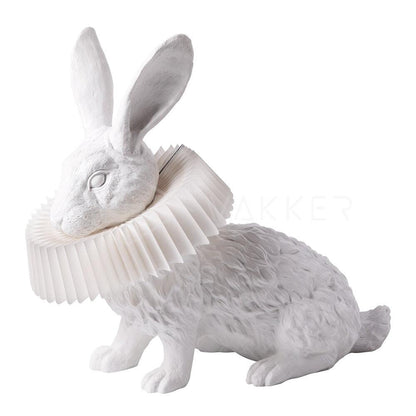 Rabbit Table Lamp | White Resin & Acrylic | Integrated LED