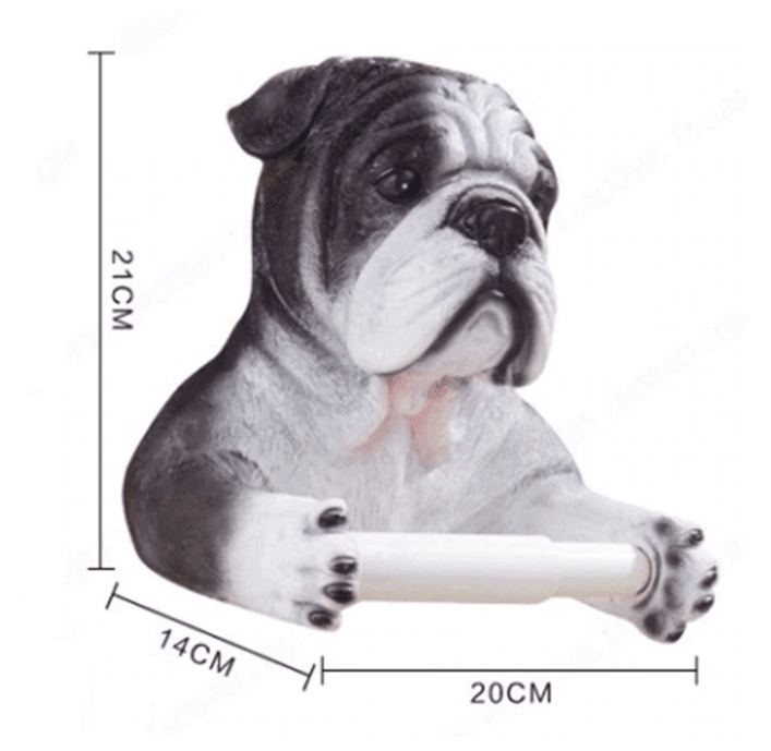 Resin Dog Toilet Paper Holder