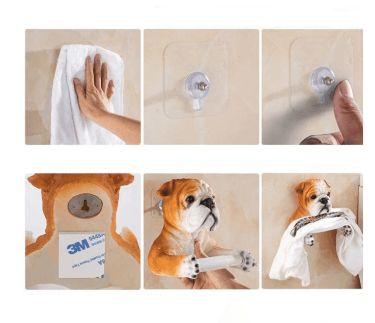 Resin Dog Toilet Paper Holder