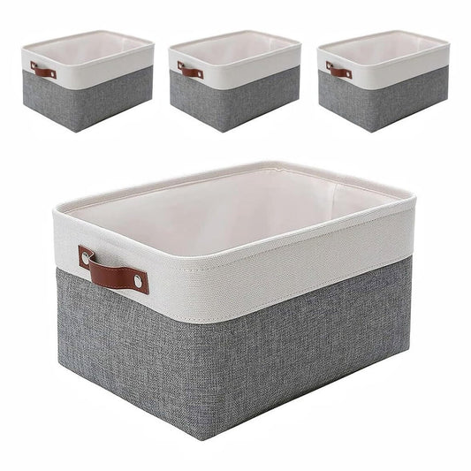 Waterproof Foldable Storage Box | Three-Layer Material | Cold Grey & White