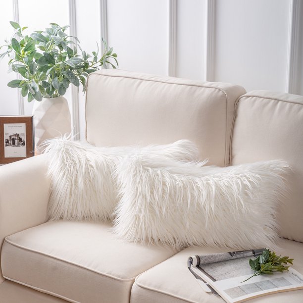 Sheep Fur Pillow Covers | Extra Fluffy & Shaggy | Set of 2