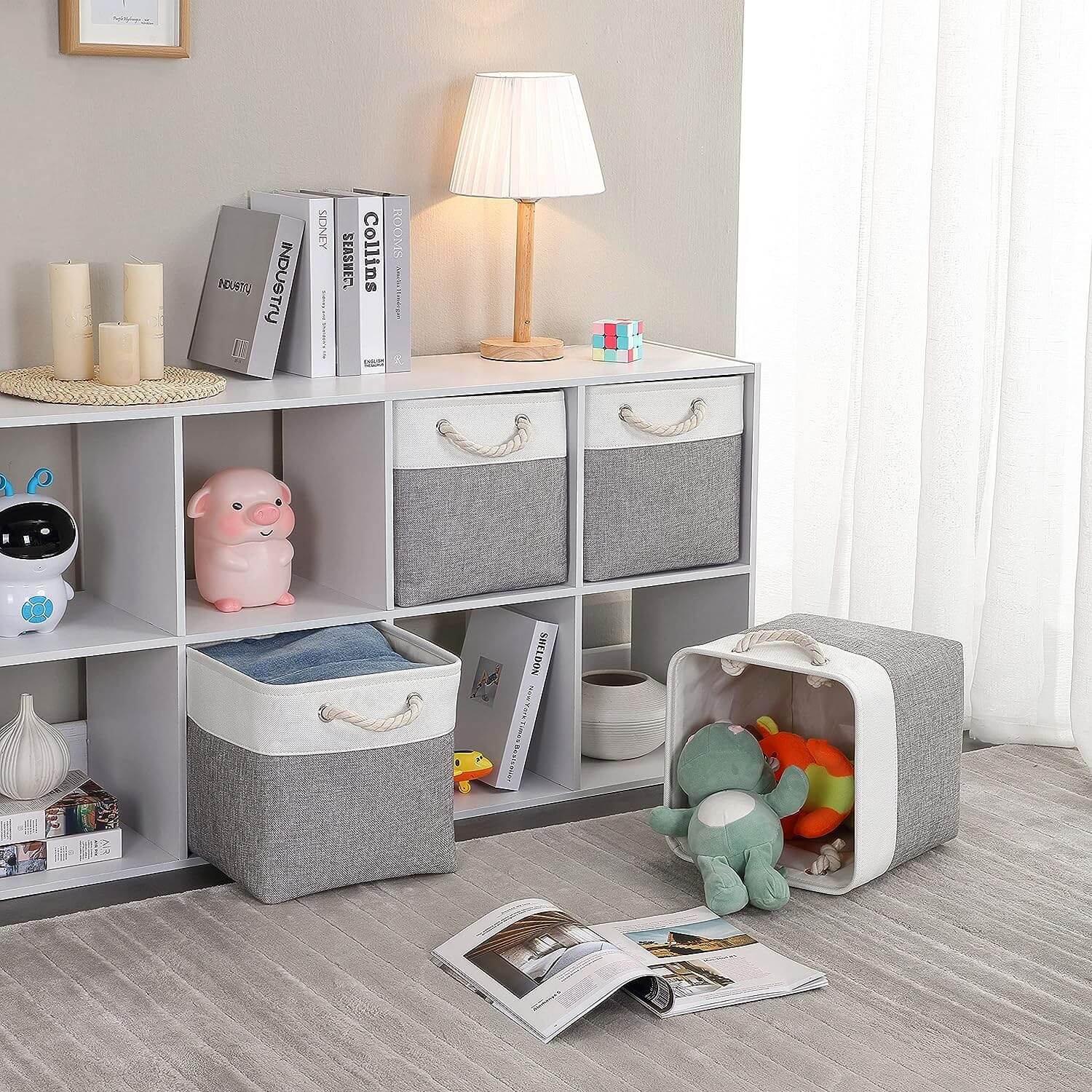 Fabric Storage Baskets | Set of 3 | 30cm Cube