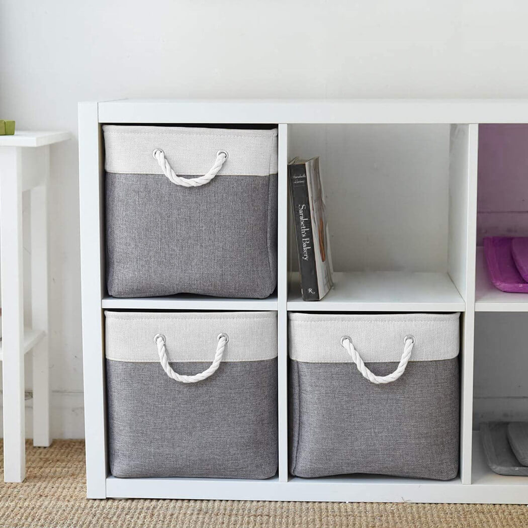 Fabric Storage Baskets | Set of 3 | 30cm Cube
