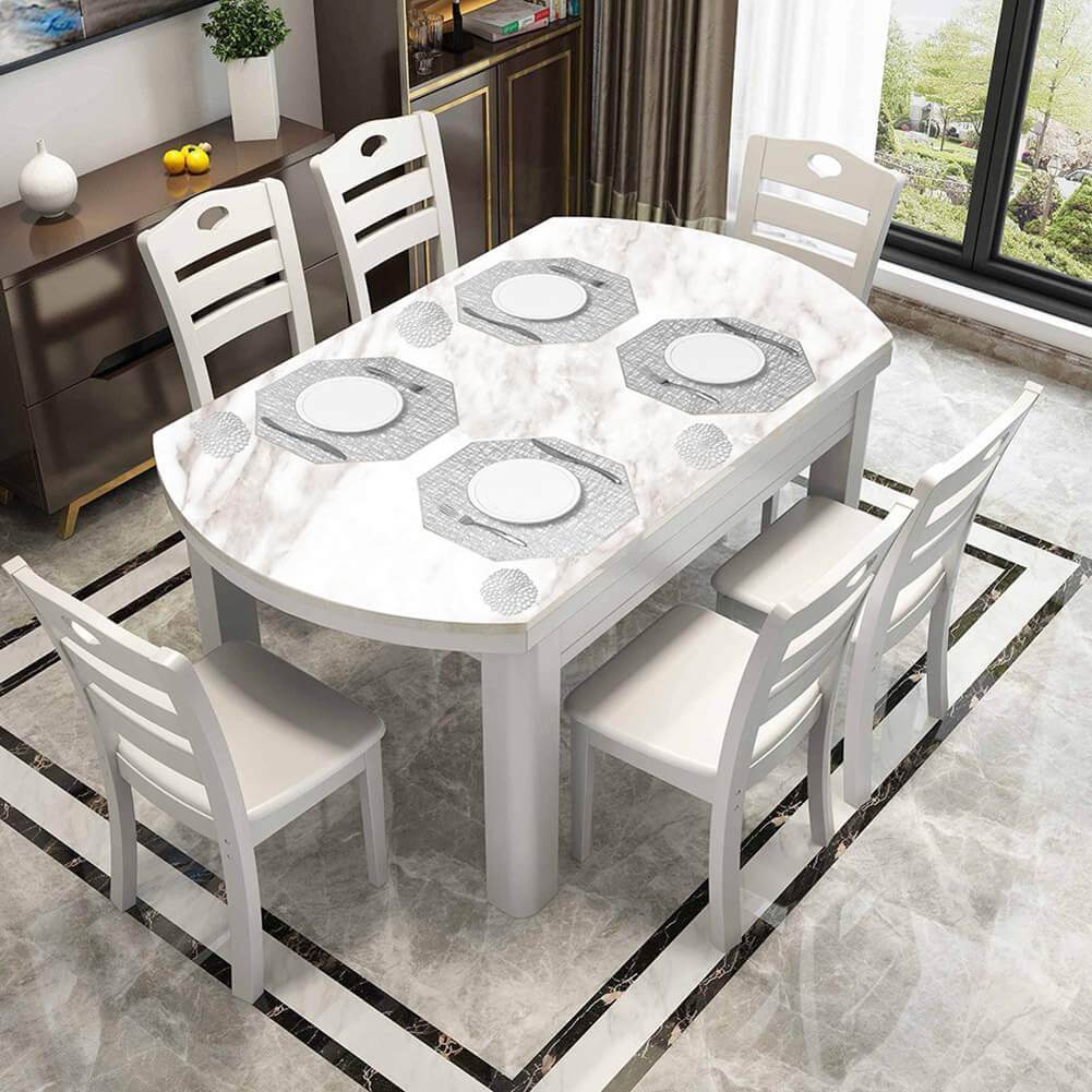 Vinyl Placemats & Coasters | Eco-Friendly PVC | Silver Set of 10