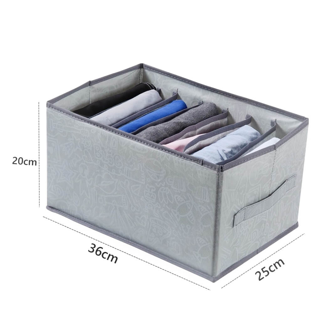 Fabric Storage Organisers | Non-Woven Material | 7 Compartment Design