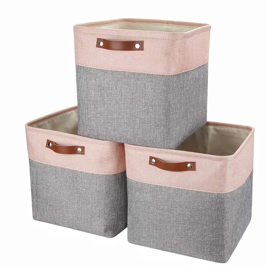 Storage Boxes | Canvas & EVA | Large 41.6L, 13"x15"x13"