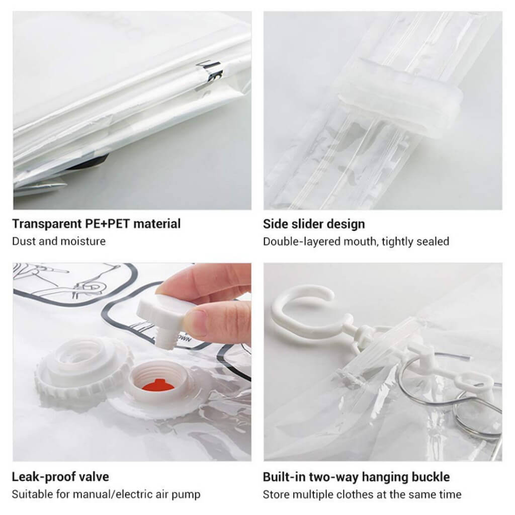 Vacuum Storage Bags for Clothes | Durable & Moisture-Proof | Medium & Large Sizes