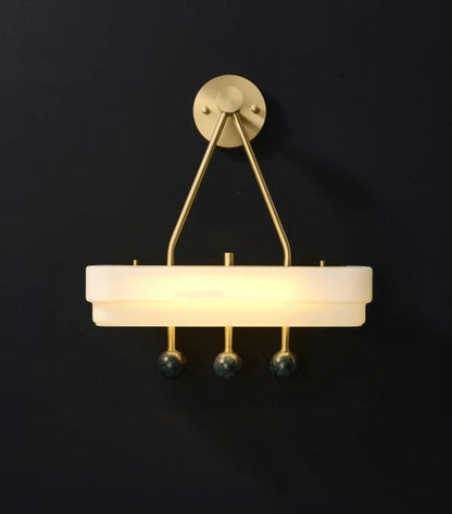 Spate Wall Light Set | Opal Acid-Etched Glass & Marble | 2-Pack