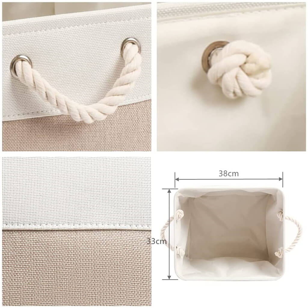 Storage Boxes | Canvas & EVA | Large 41.6L, 13"x15"x13"