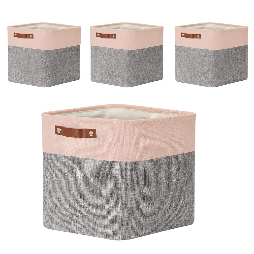 Storage Boxes | Canvas & EVA | Large 41.6L, 13"x15"x13"