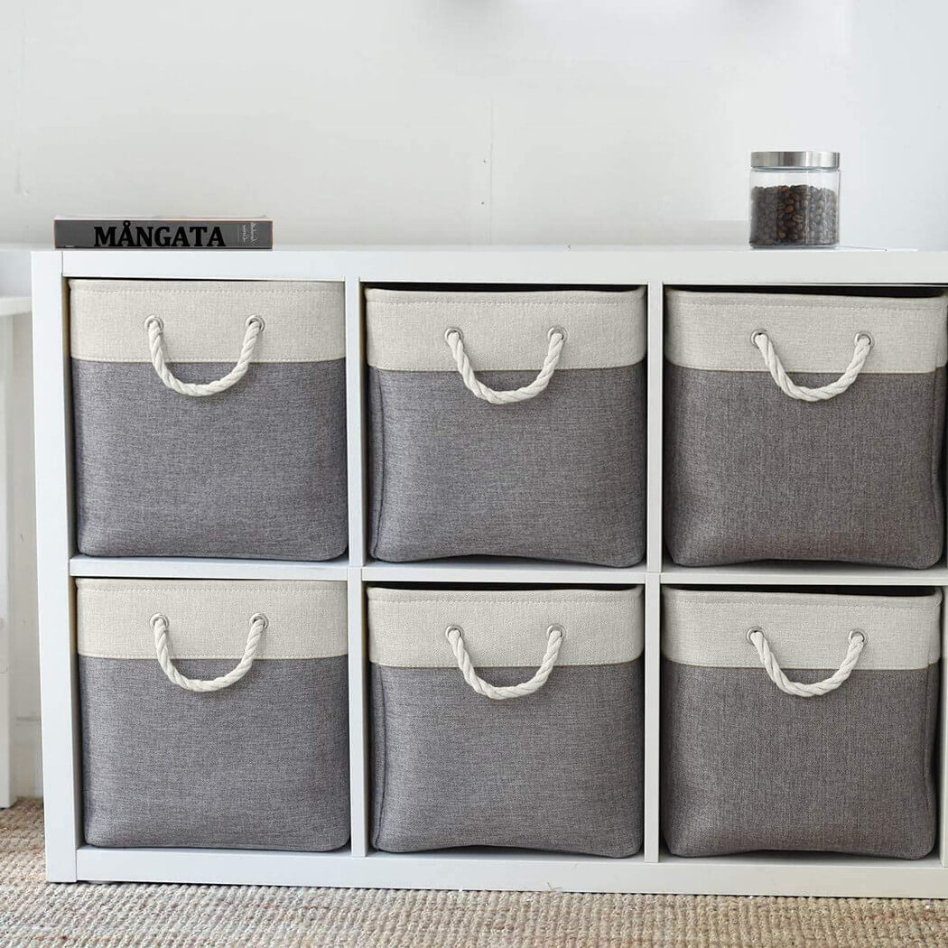 Fabric Storage Baskets | Set of 3 | 30cm Cube