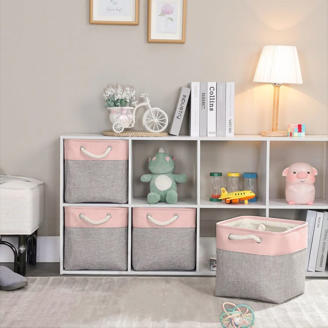 Fabric Storage Baskets | Set of 3 | 30cm Cube