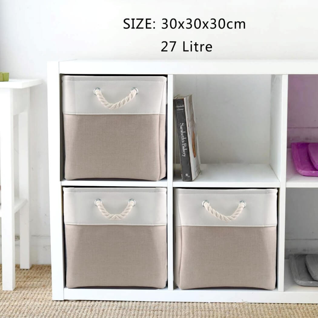Fabric Storage Baskets | Set of 3 | 30cm Cube