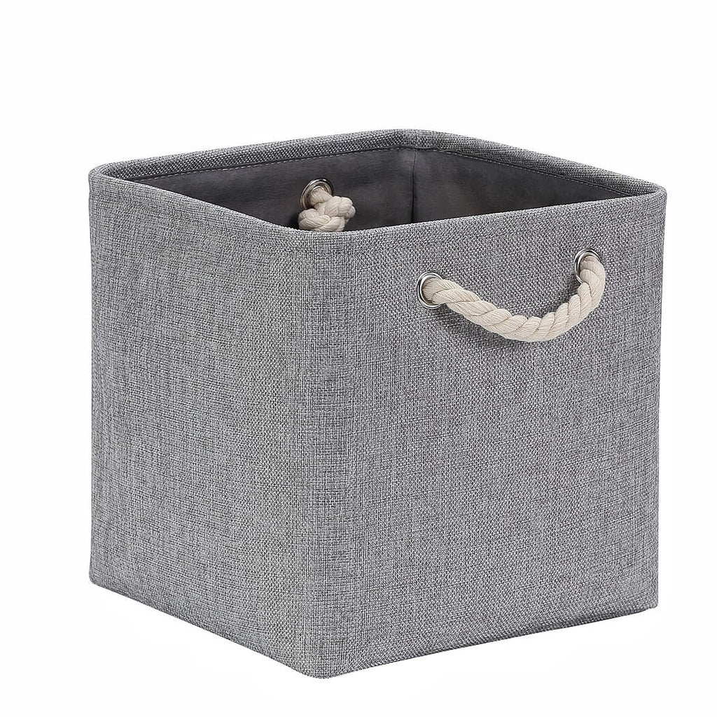 Fabric Storage Cubes | Foldable with Cotton Rope Handles | 25cm x 25cm