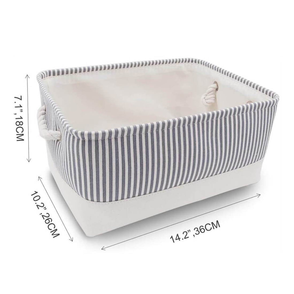 Canvas Storage Box | Lightweight & Durable | Grey, Beige, Blue Options
