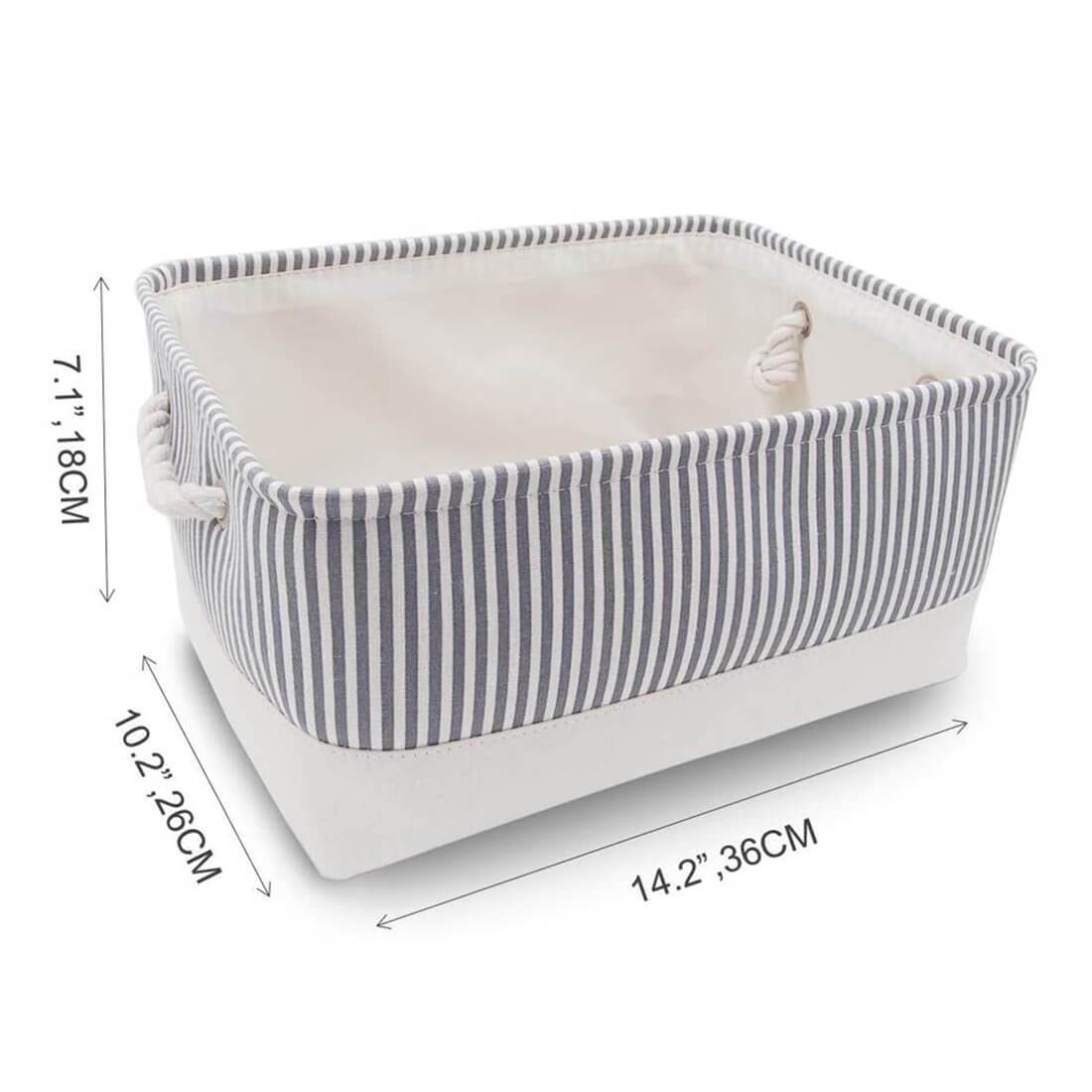 Canvas Storage Box | Lightweight & Durable | Grey, Beige, Blue Options