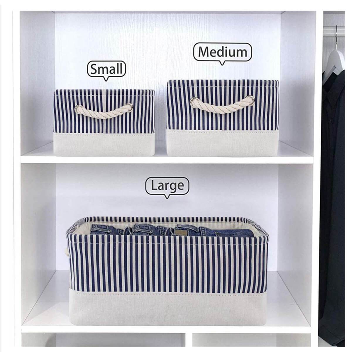 Canvas Storage Box | Lightweight & Durable | Grey, Beige, Blue Options