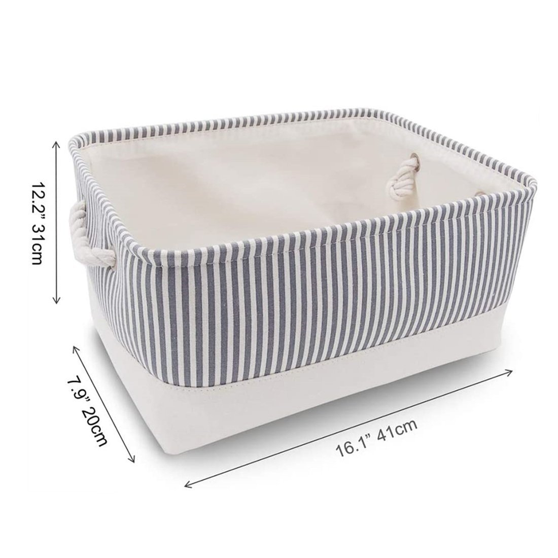 Canvas Storage Box | Lightweight & Durable | Grey, Beige, Blue Options