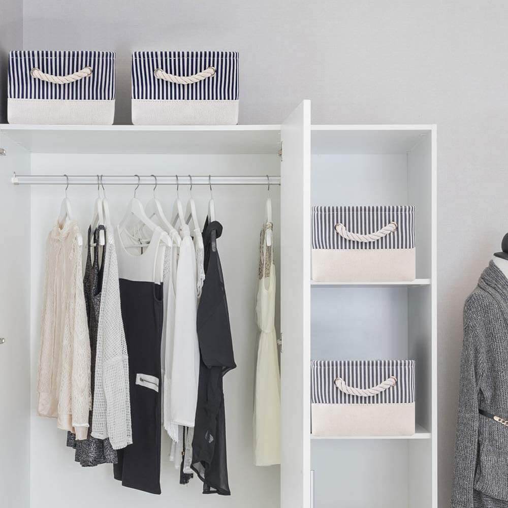 Canvas Storage Box | Lightweight & Durable | Grey, Beige, Blue Options