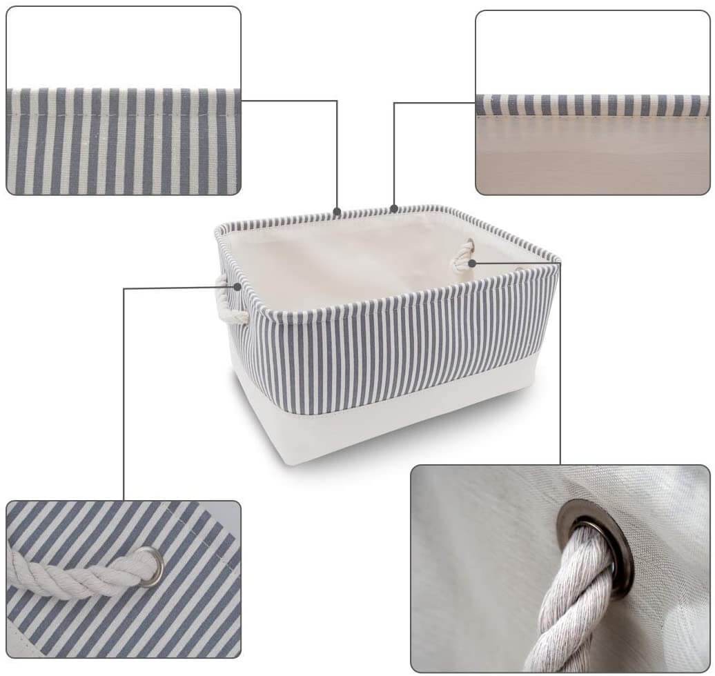 Canvas Storage Box | Lightweight & Durable | Grey, Beige, Blue Options