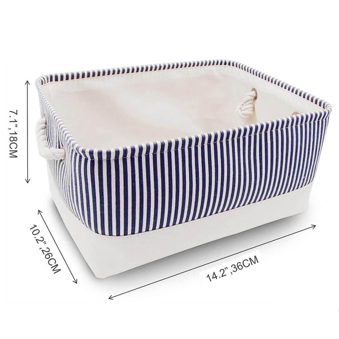 Canvas Storage Box | Lightweight & Durable | Grey, Beige, Blue Options